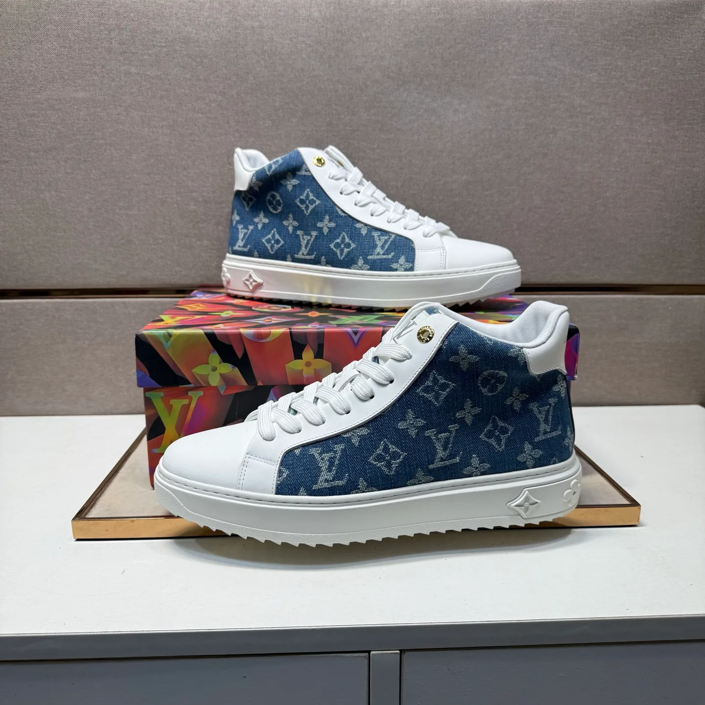 Men's men's shoes 💰pp560 [LV～] Men's casual high-top shoes 2025z cabinet sales simultaneously 🔶Size: 38-44#️⃣ 🔷4 colors🔜The upper is made of multi-material splicing➕Mesh lining, comfortable and breathable, sole: original comfortable and wear-resistant outsole, ⚠️real thing📱photographed🎬real thing is better📢📢📢